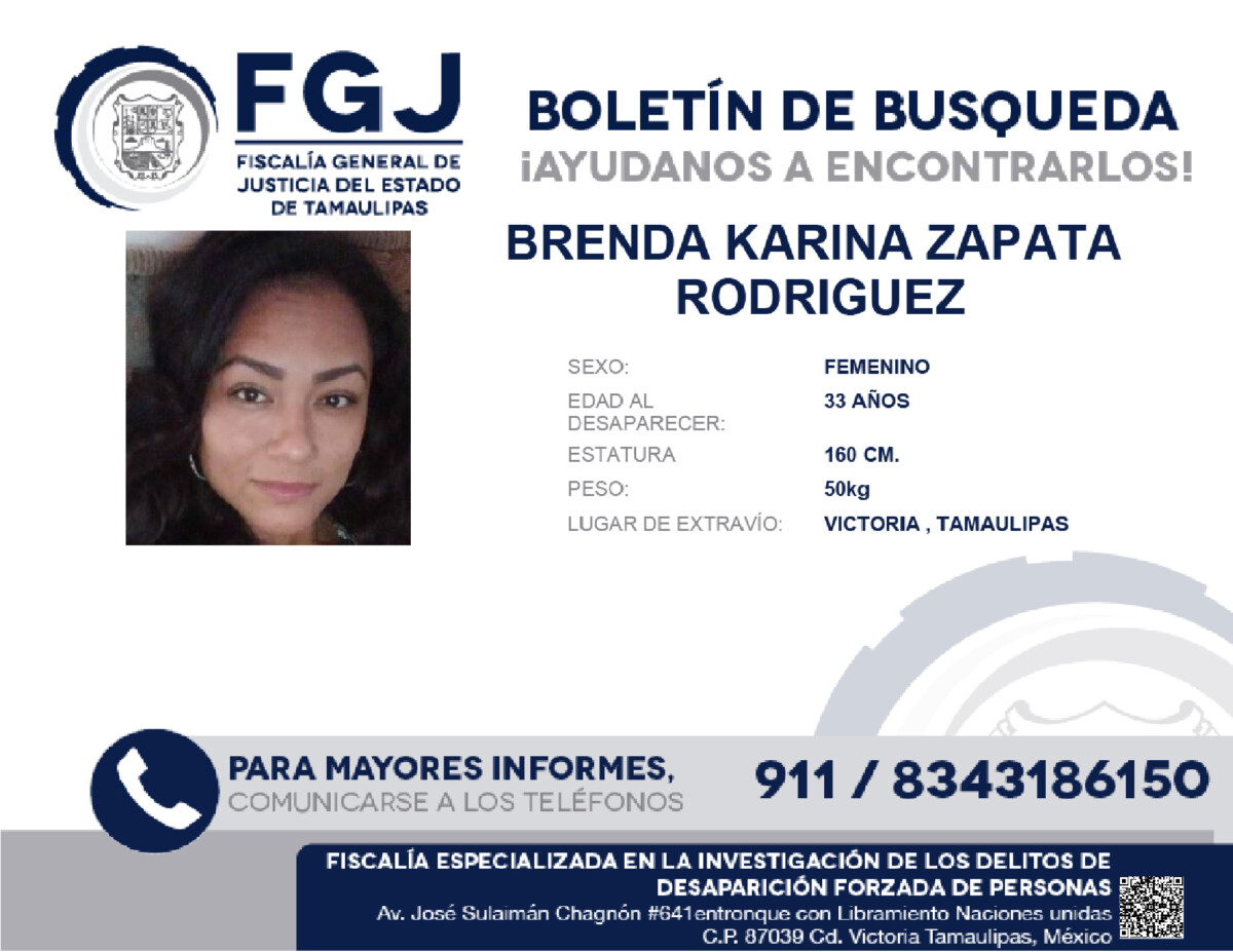 BOLETIN DE BUSQUEDA BRENDA KARINA