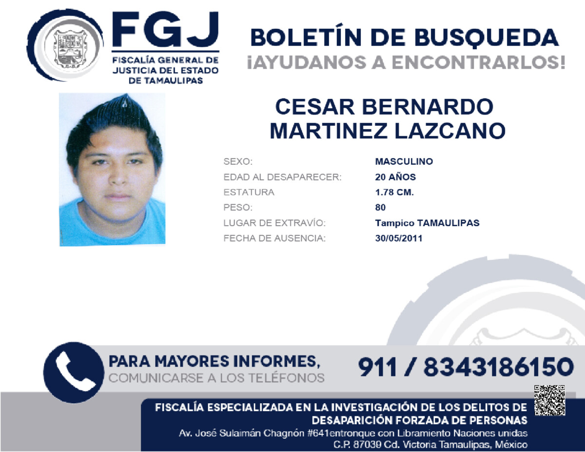 BOLETIN DE BUSQUEDA CESAR MARTINEZ