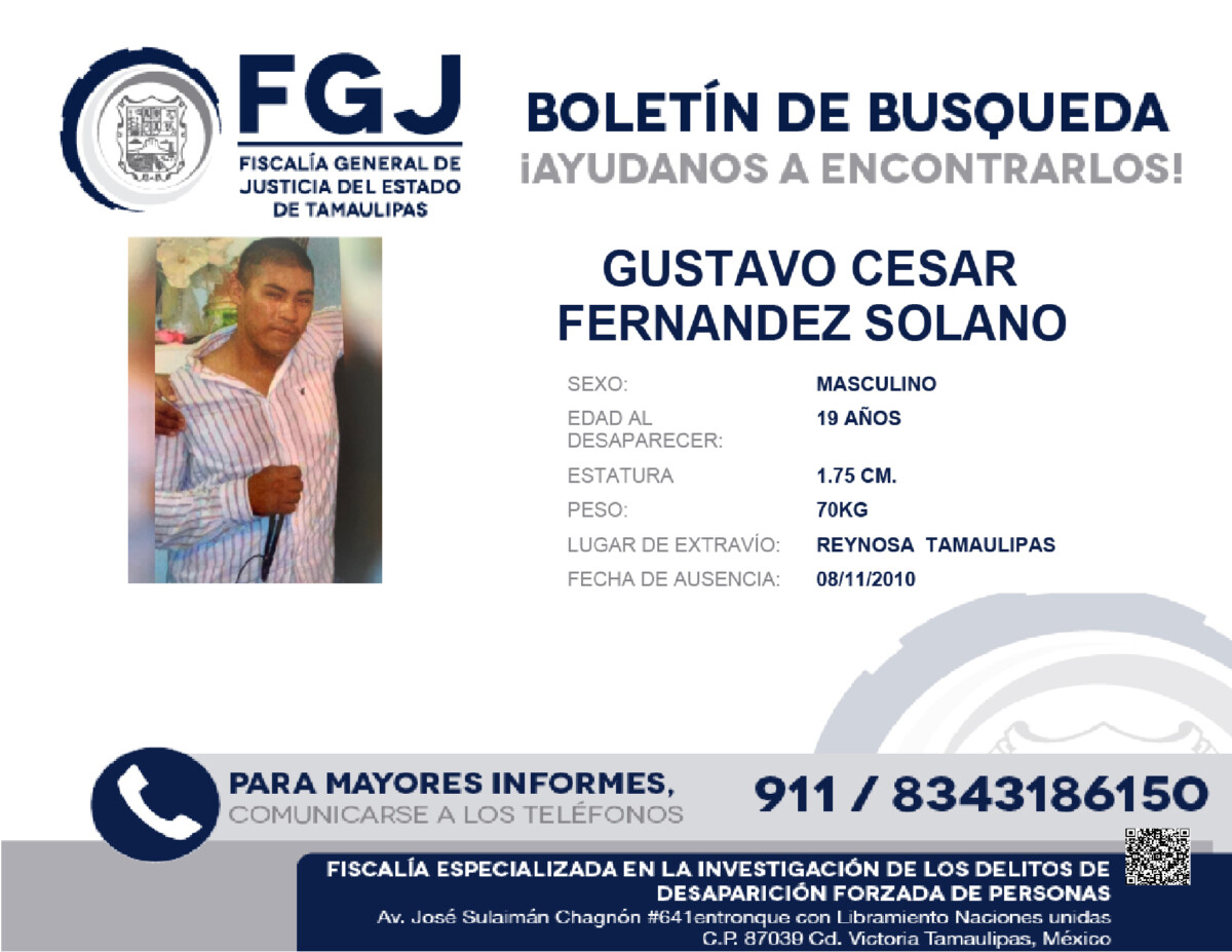 Boletin de Busqueda Gustavo