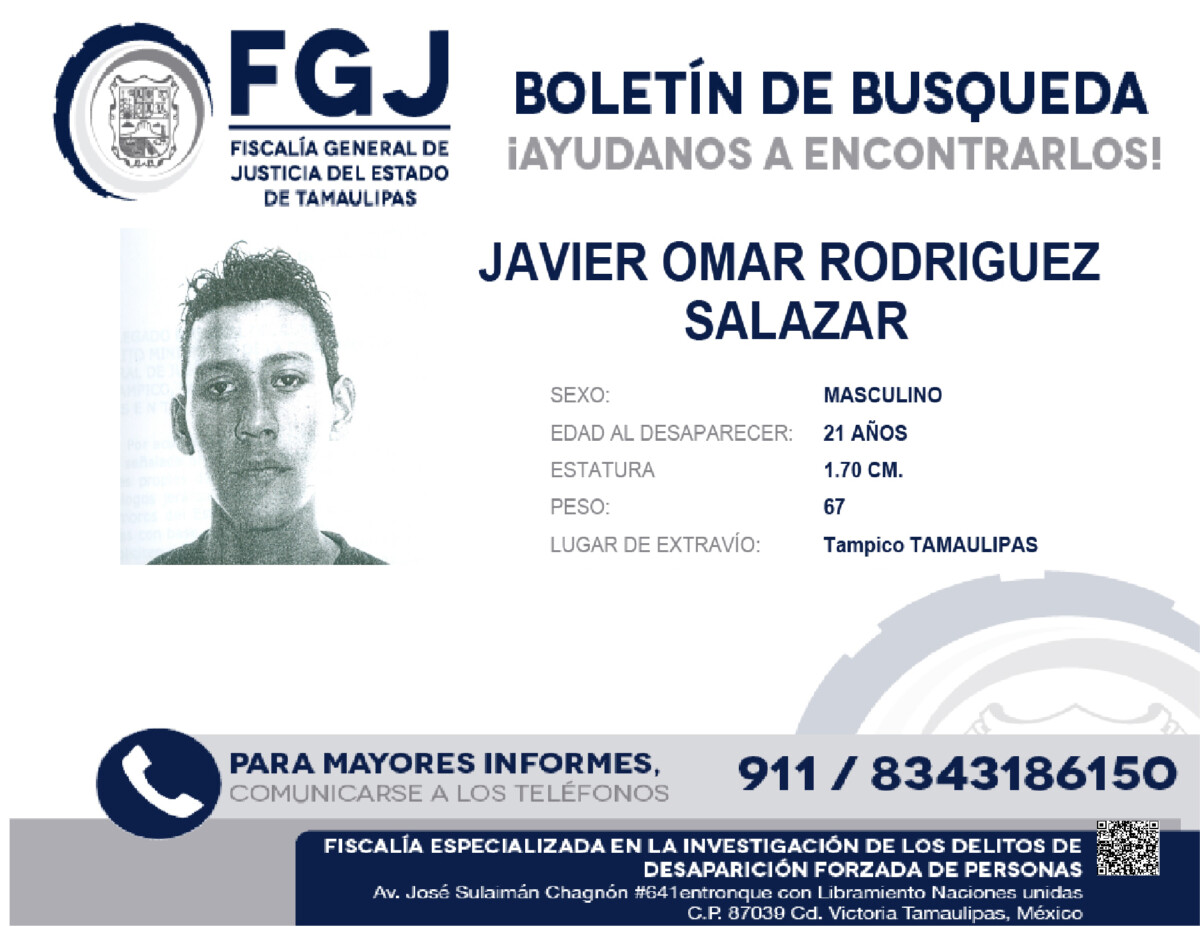 BOLETIN DE BUSQUEDA JAVIER OMAR