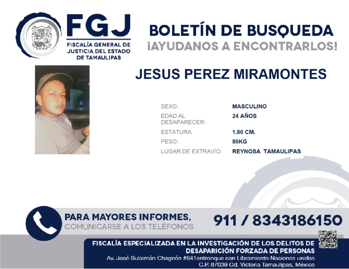 Boletín de Búsqueda Jesús Pérez