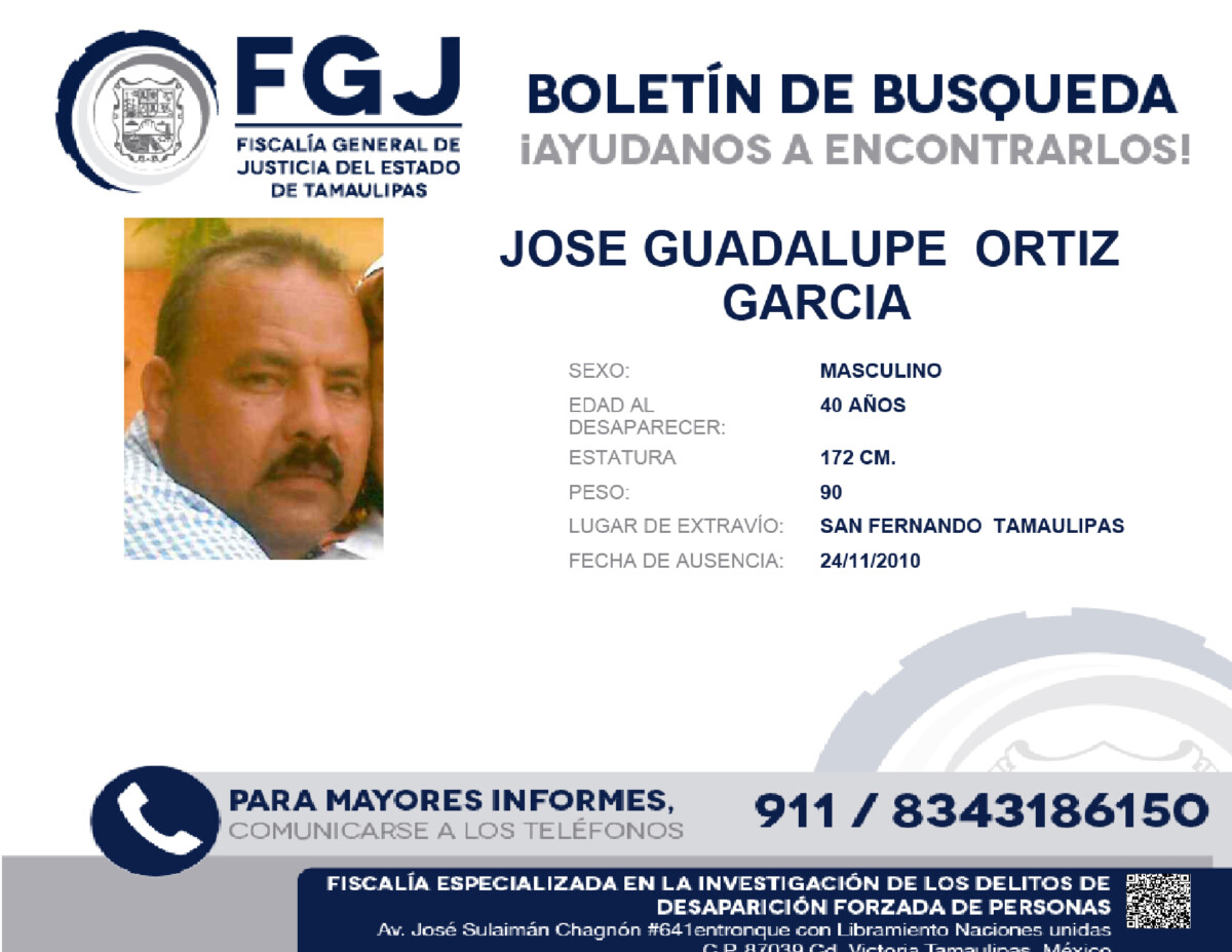 Boletin de Busqueda Jose Guadalupe