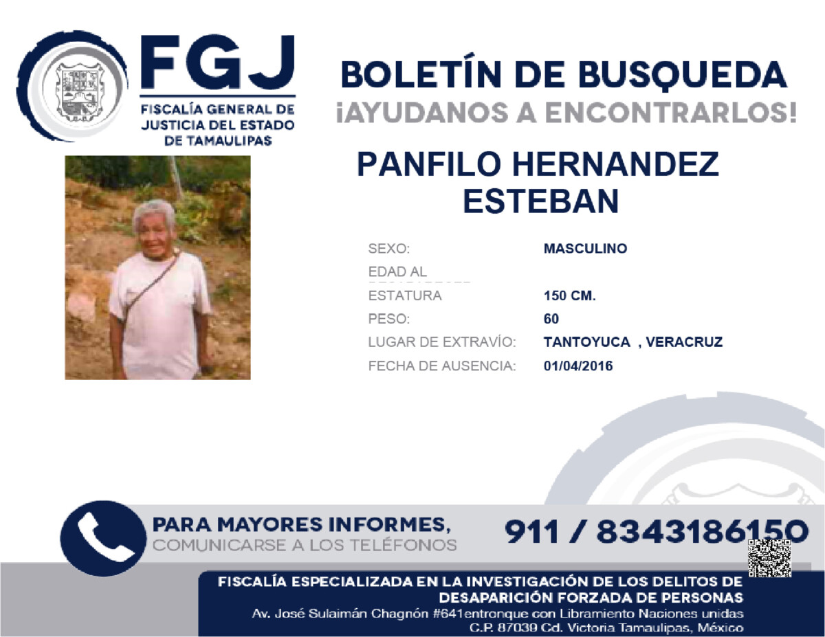 Boletin de Busqueda Panfilo