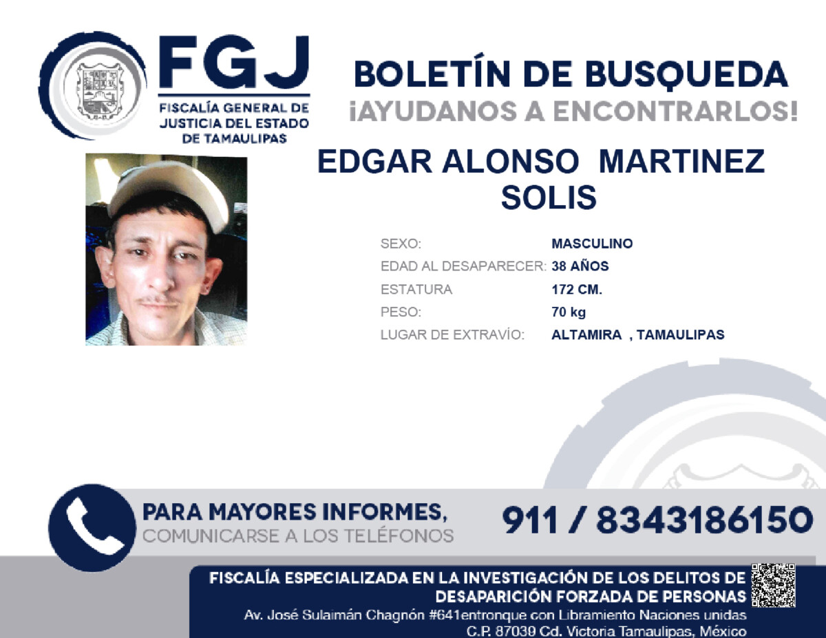 Boletin de Busqueda Edgar Alonso