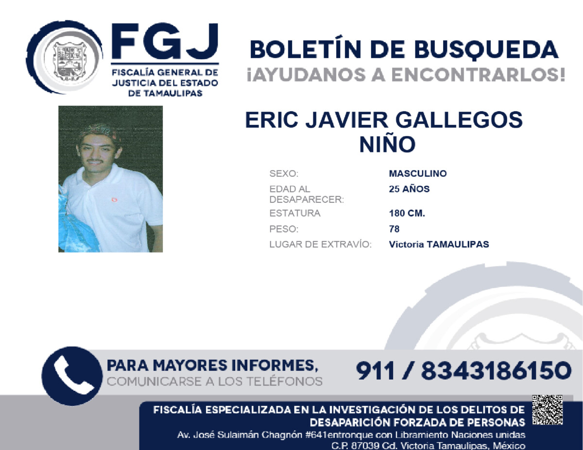 Boletin de Busqueda Eric Javier