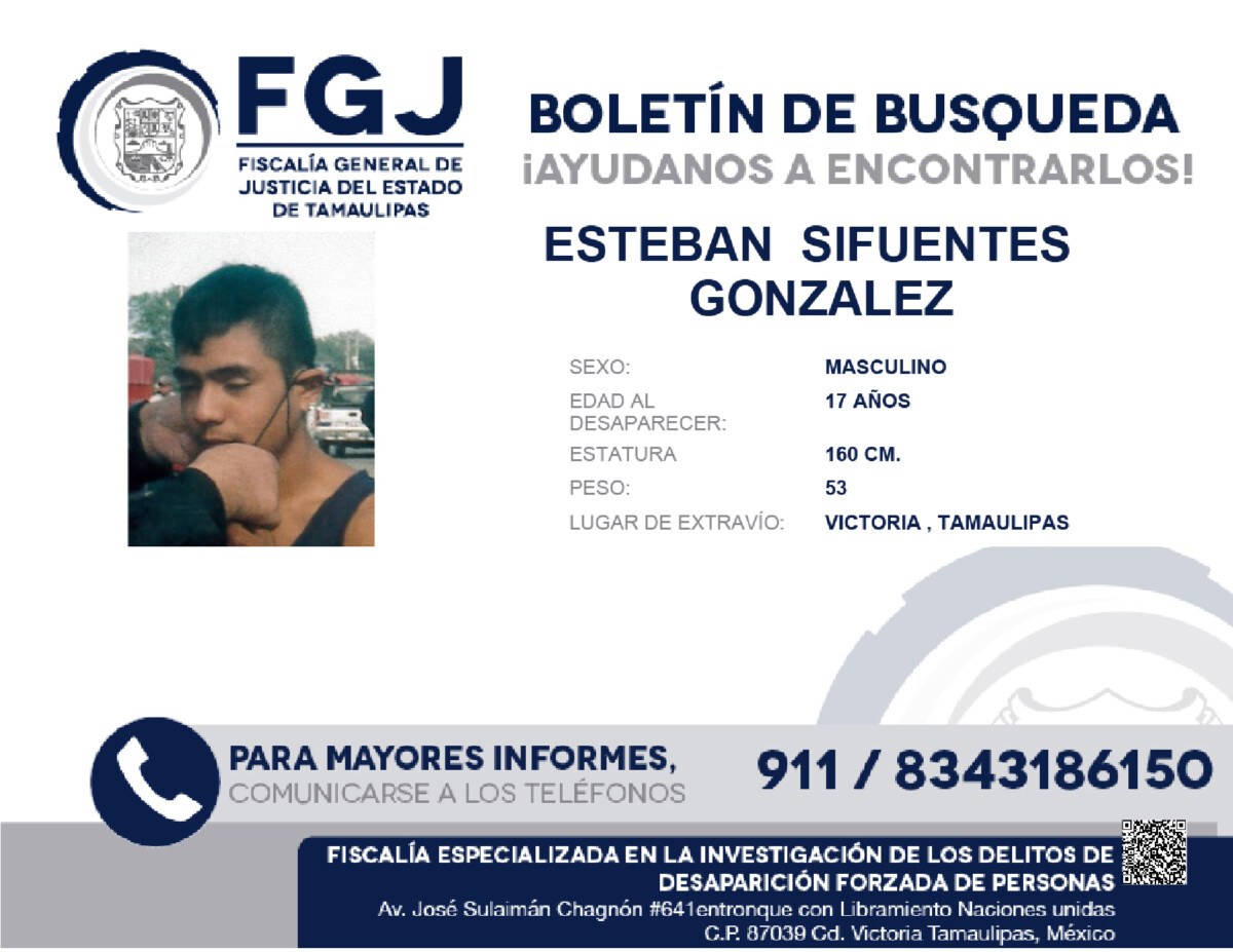 Boletin de Busqueda Esteban Sifuentes