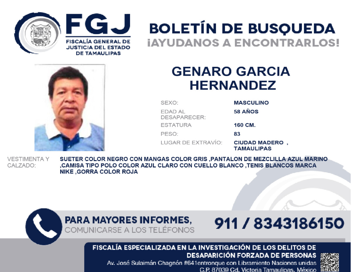 Boletin de Busqueda Genaro