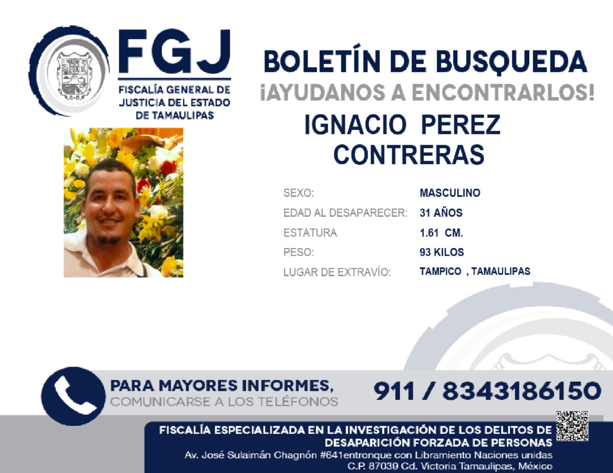 Boletin de busqueda Ignacio Perez