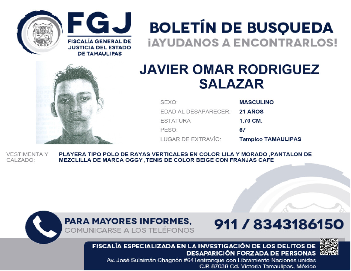 Boletin de Busqueda Javier Omar