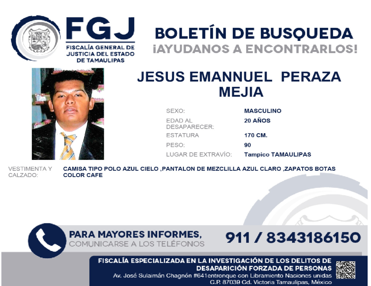 Boletín de Búsqueda Jesus Emmanuel