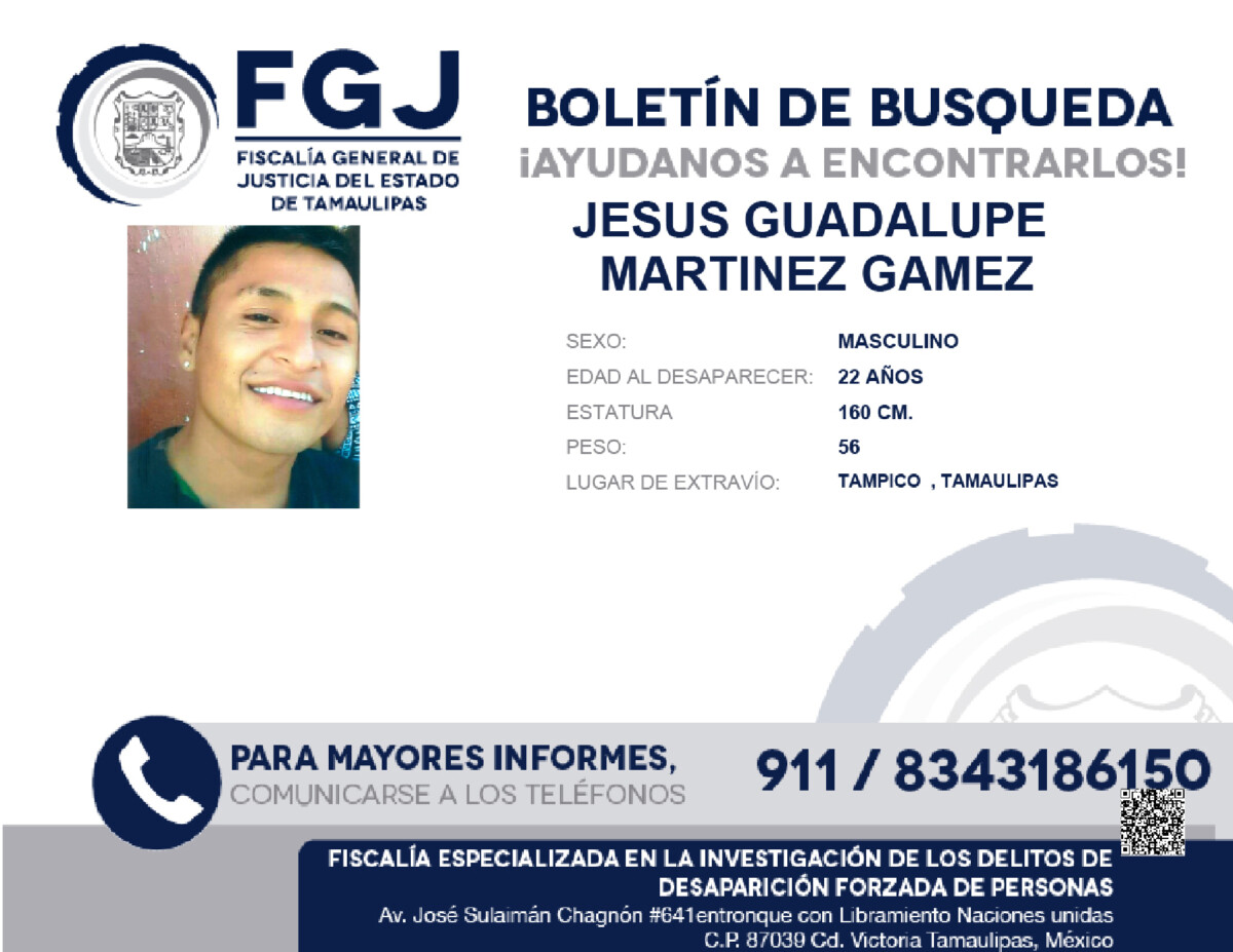 Boletin de busqueda Jesus Guadalupe