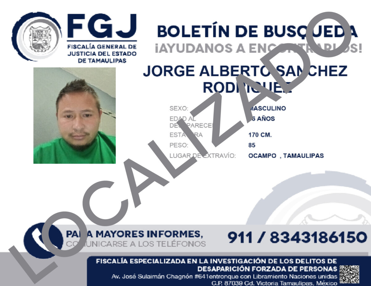 Boletin de Busqueda Jorge Alberto