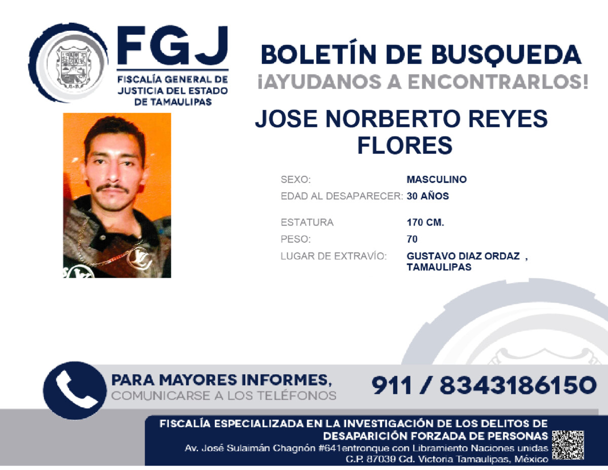 Boletín de Búsqueda José Norberto