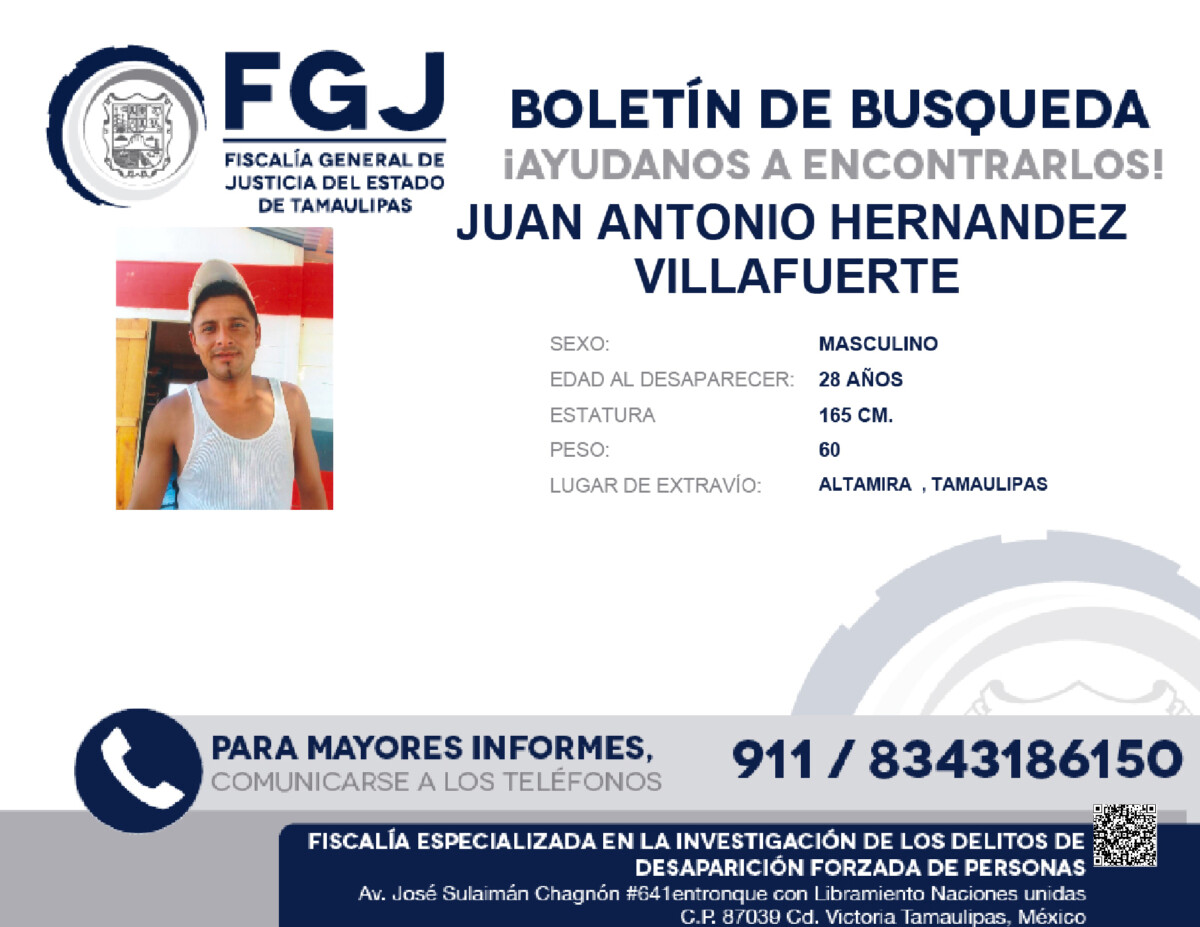 Boletín de Búsqueda Juan Antonio