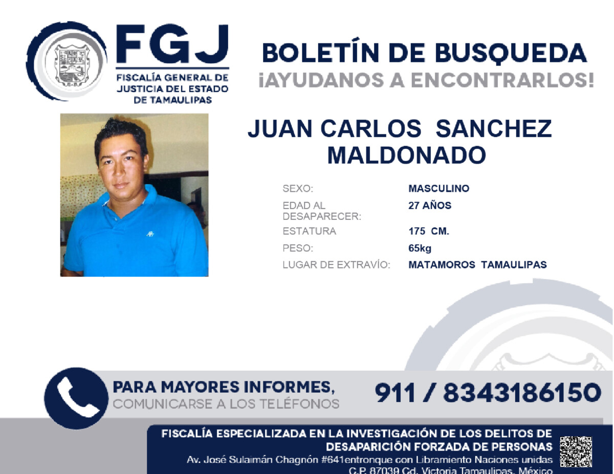 Boletín de Búsqueda Juan Carlos