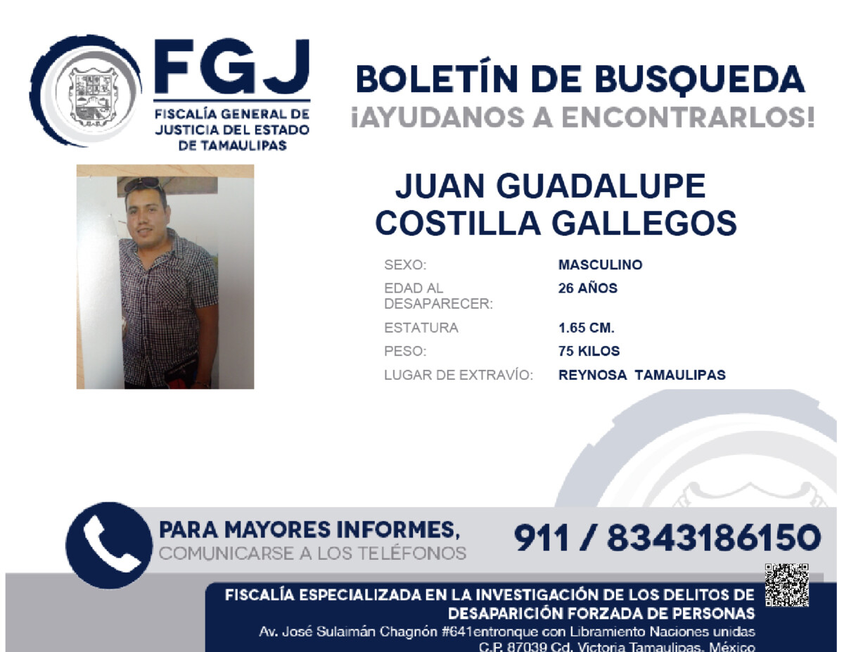 Boletin de Busqueda Juan Guadalupe