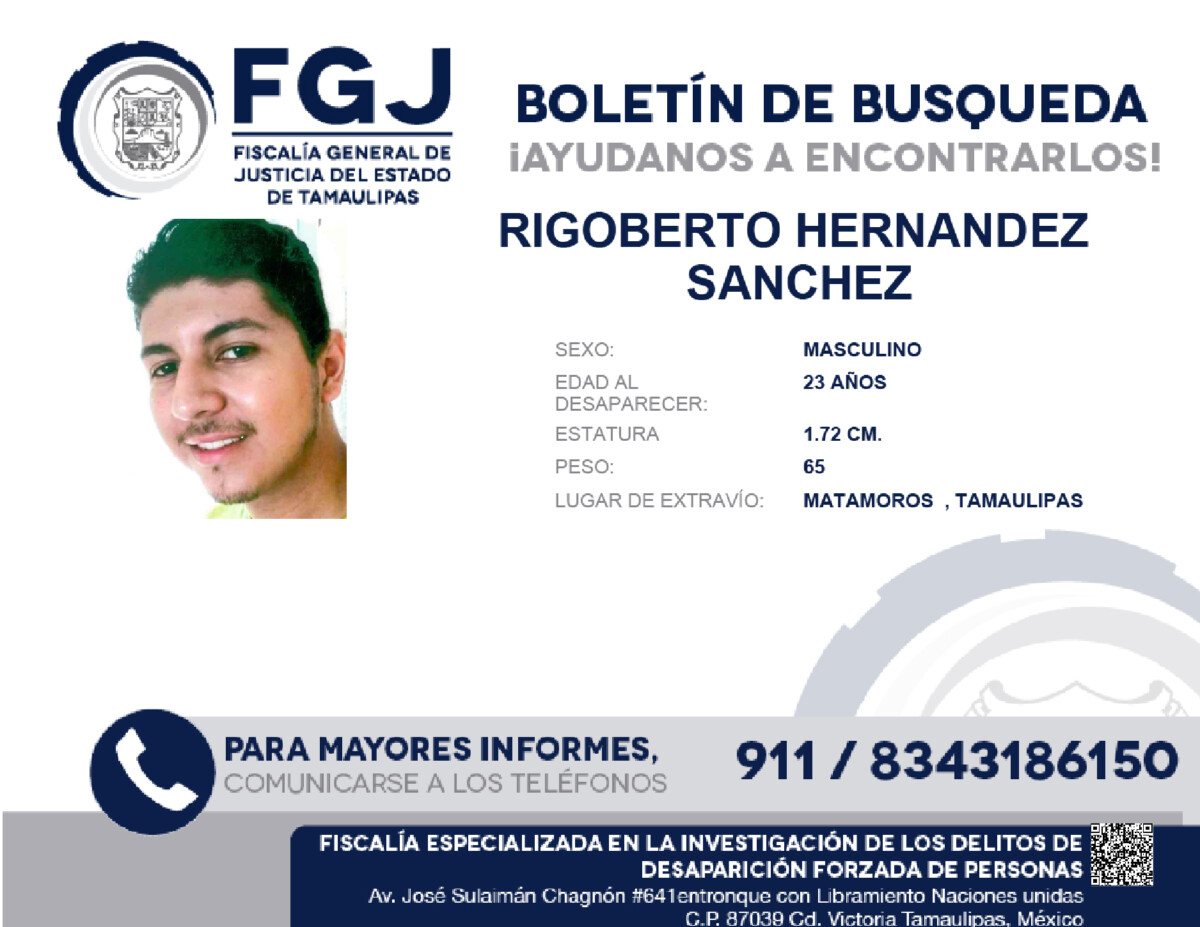 Boletin de Busqueda Rigoberto