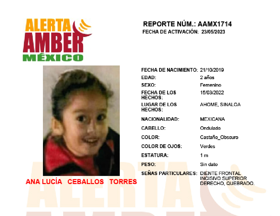 Alerta Amber Ana Lucia