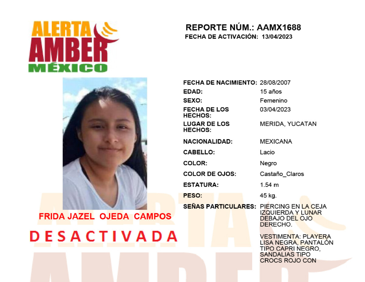 Alerta Amber Frida Jazel