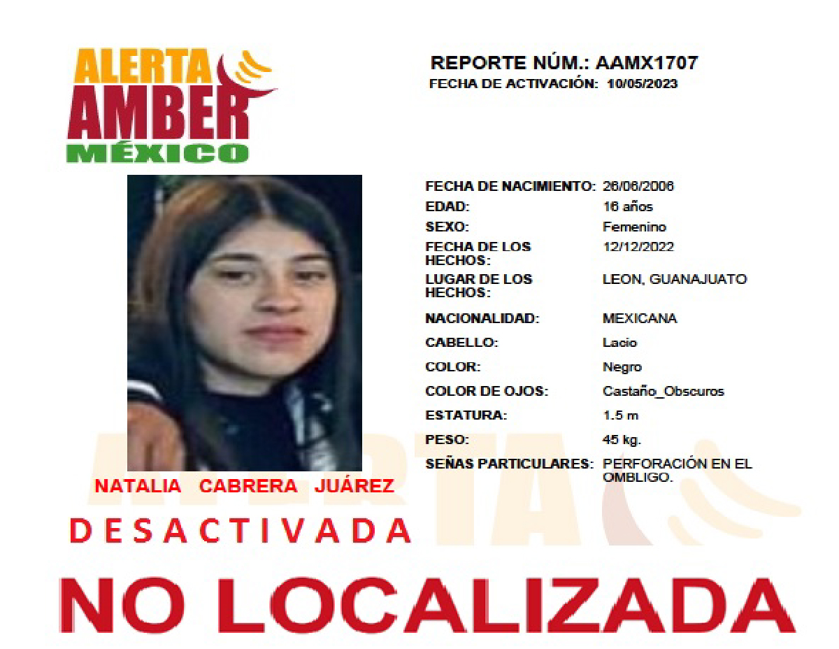 Alerta Amber Natalia