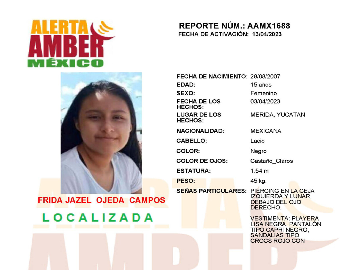 Alerta Amber Frida