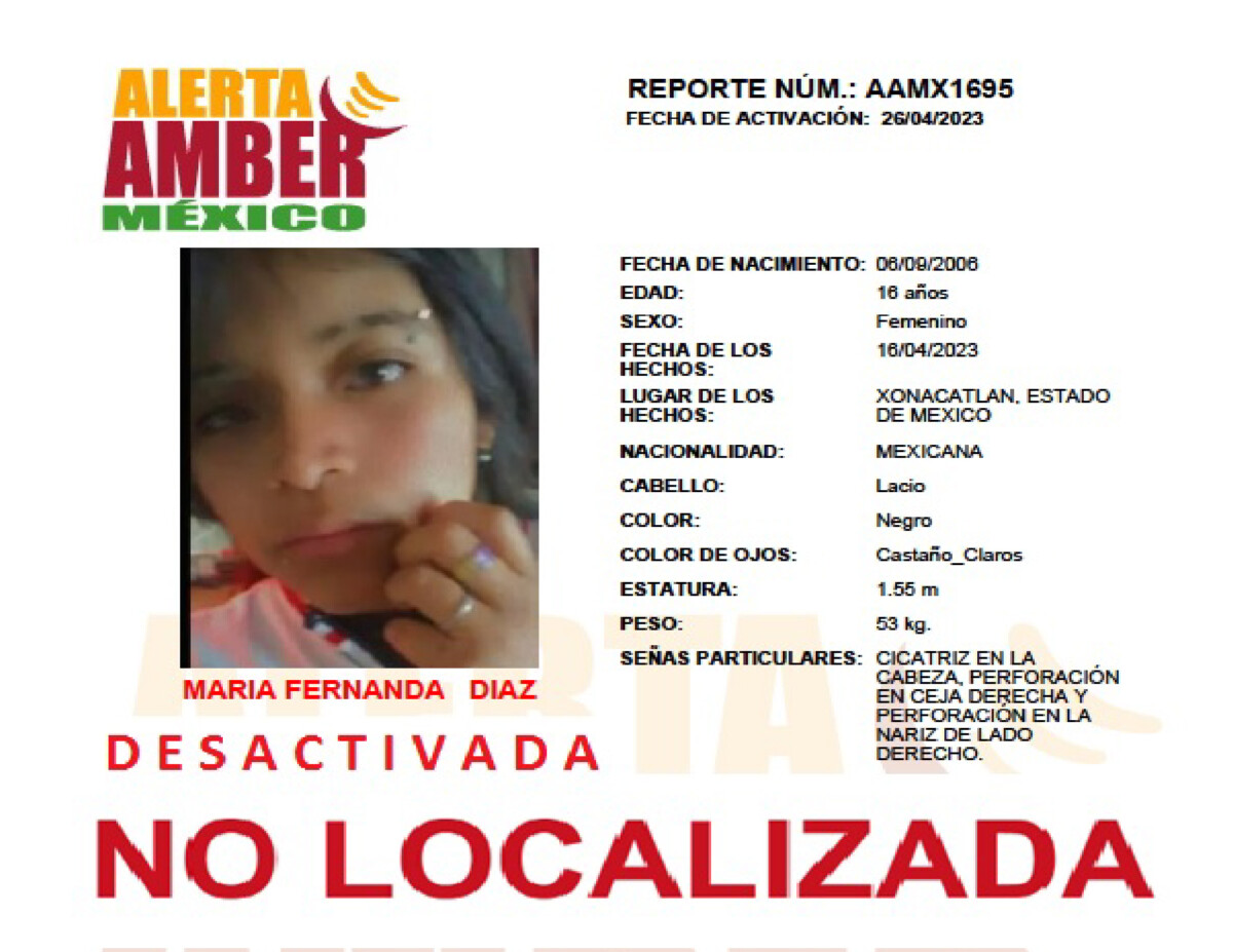 Alerta Amber Maria