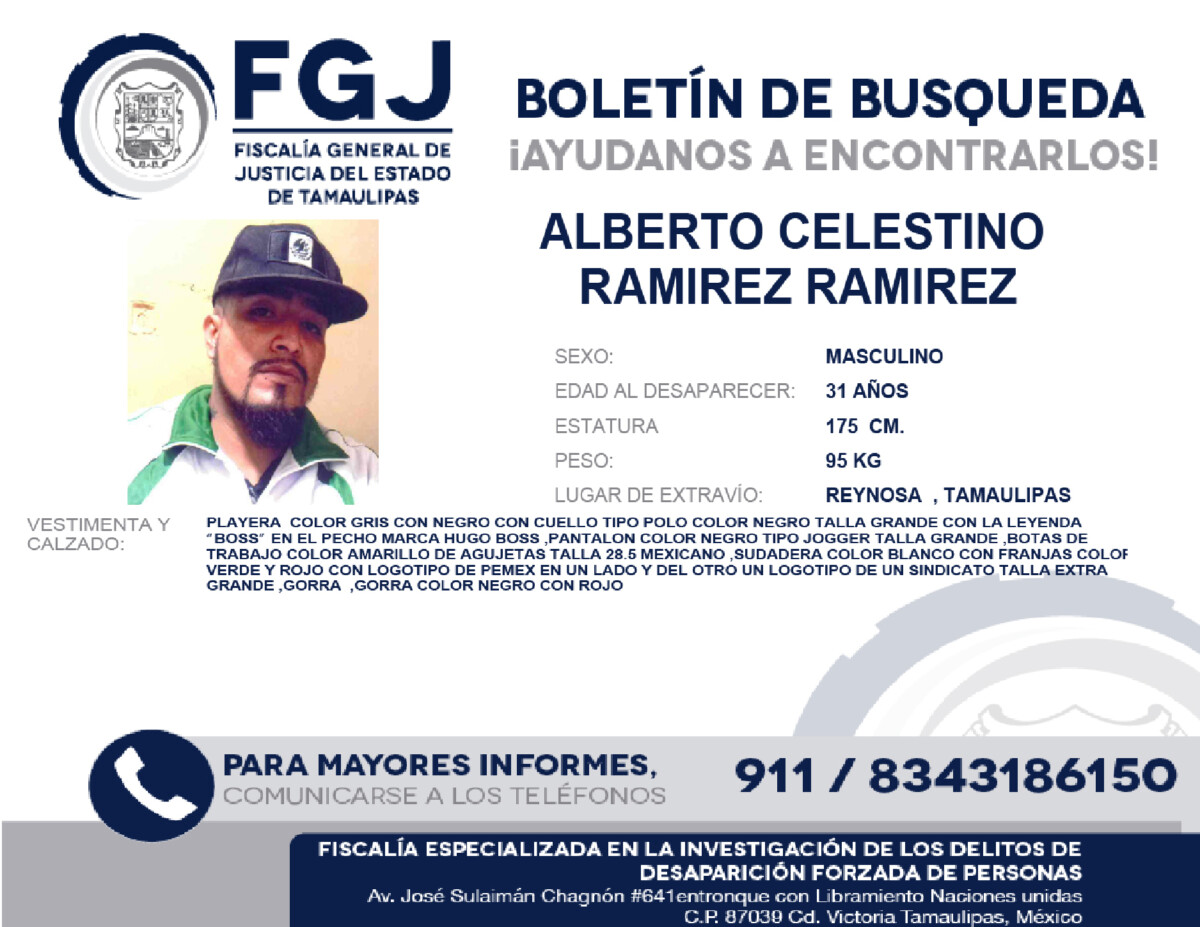 Boletin de Busqueda Alberto Clestino