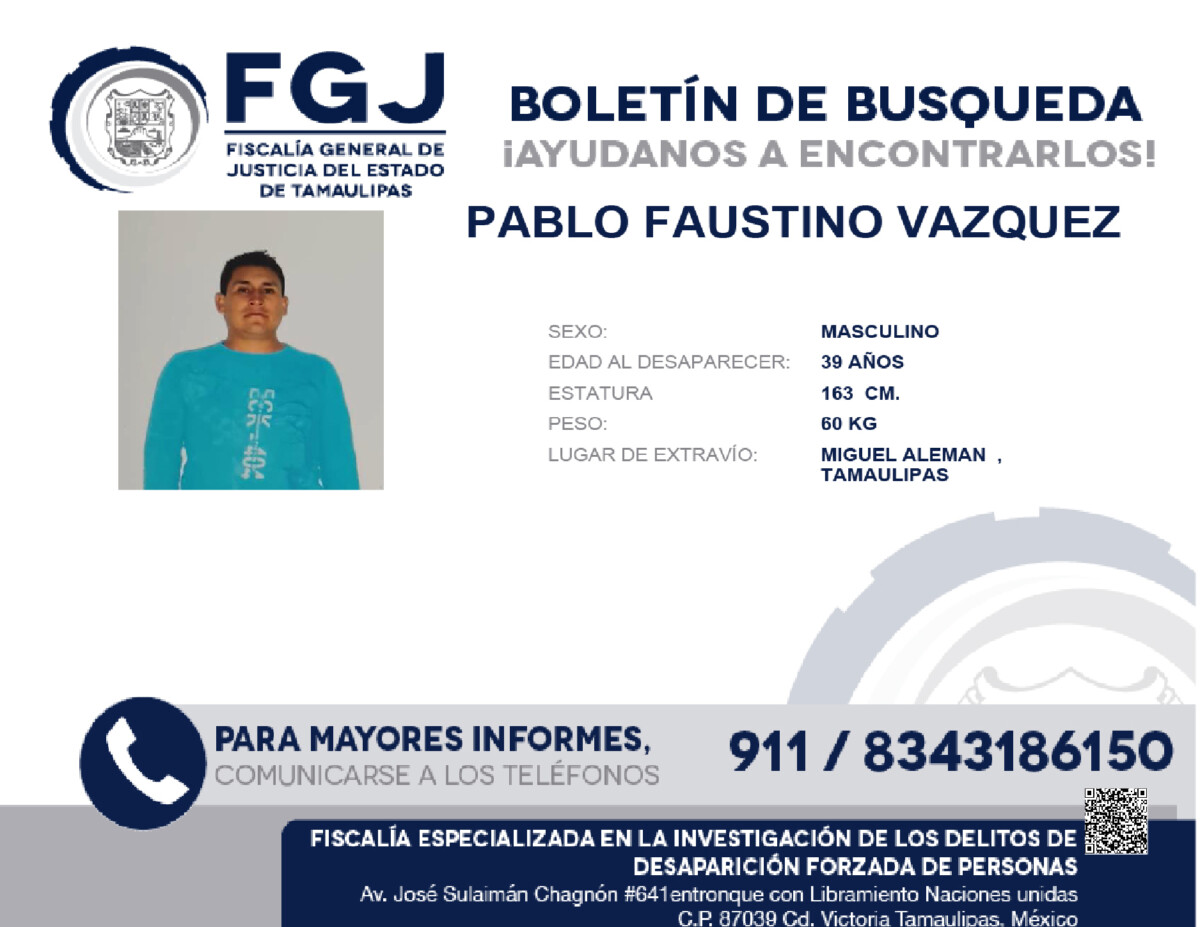 Boletín de Búsqueda Pabo Fausto