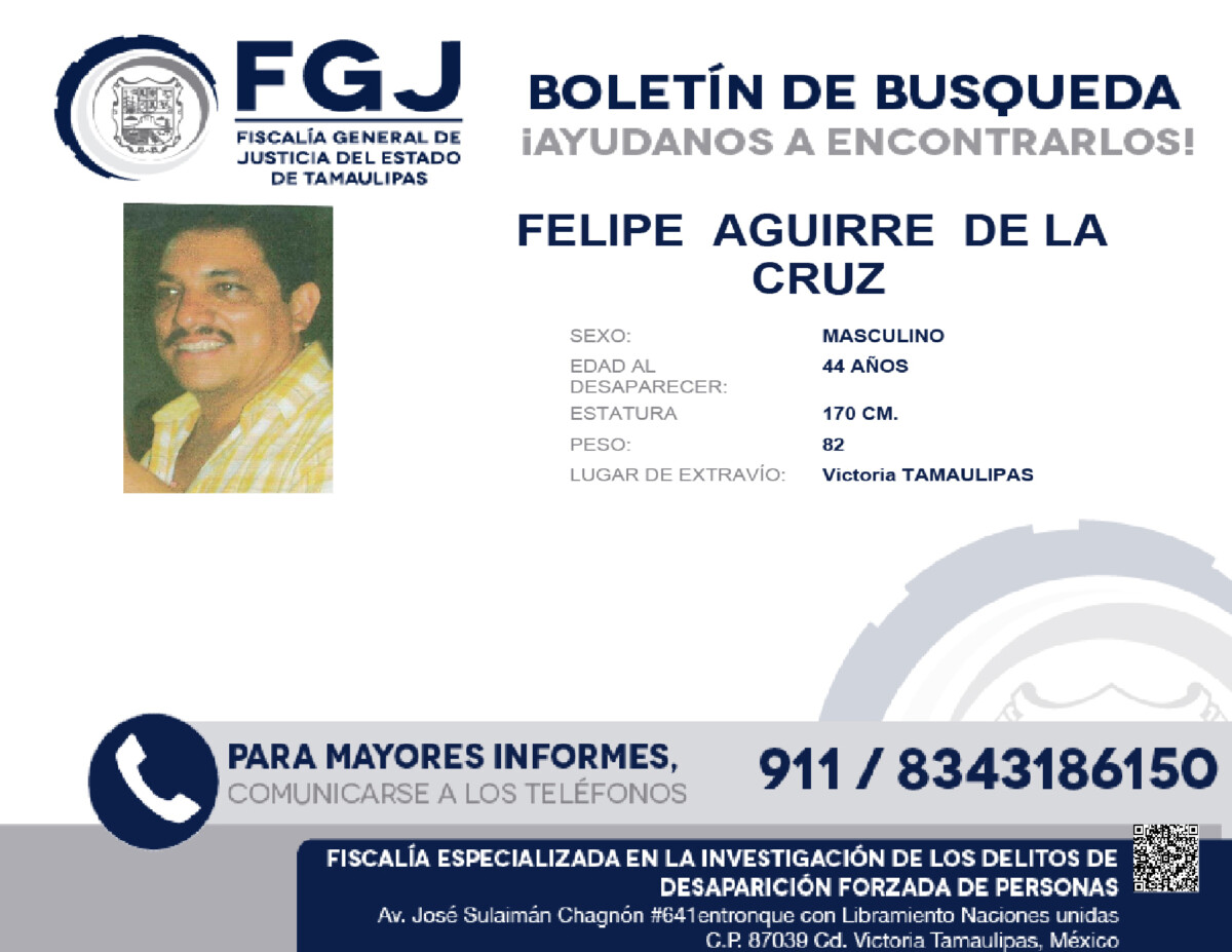 Boletin de Busqueda Felipe