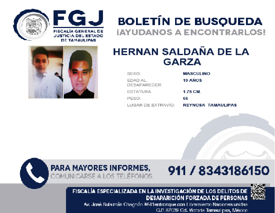 Boletín de Búsqueda Hernán Saldaña