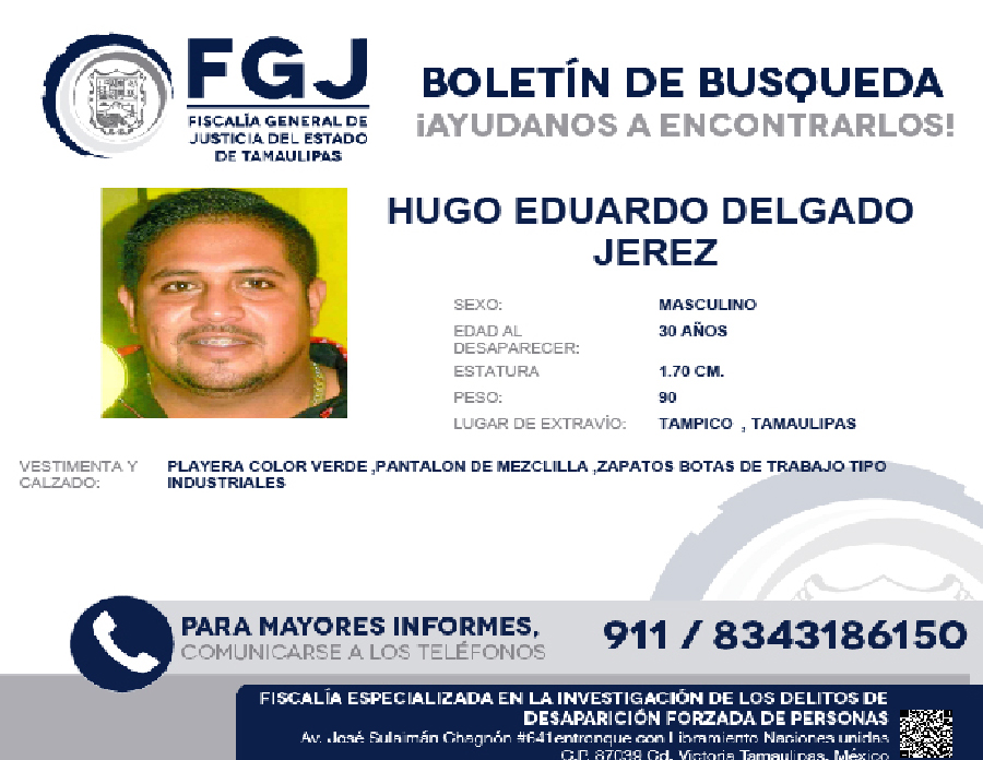 Boletín de Búsqueda Hugo Eduardo