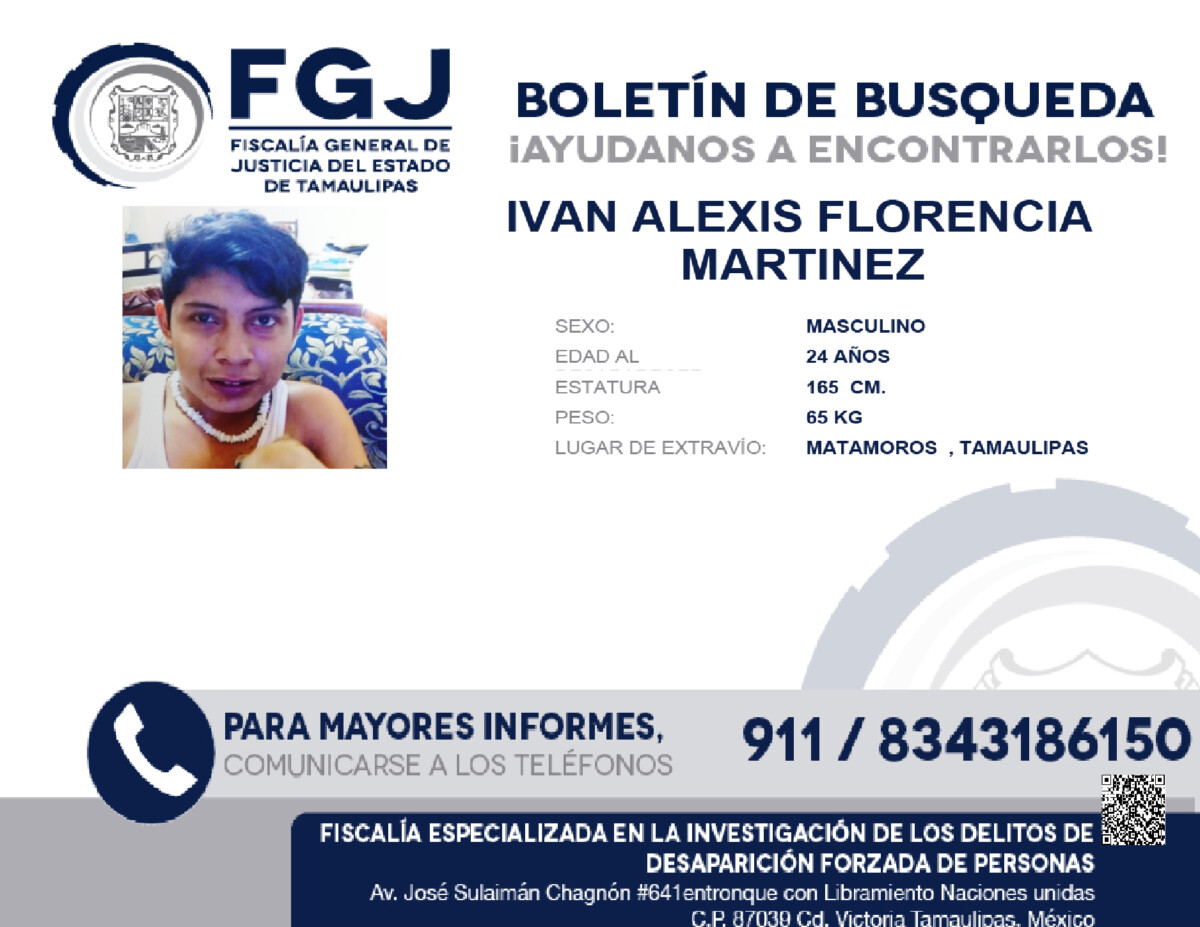 Boletín de Búsqueda Ivan Alexis