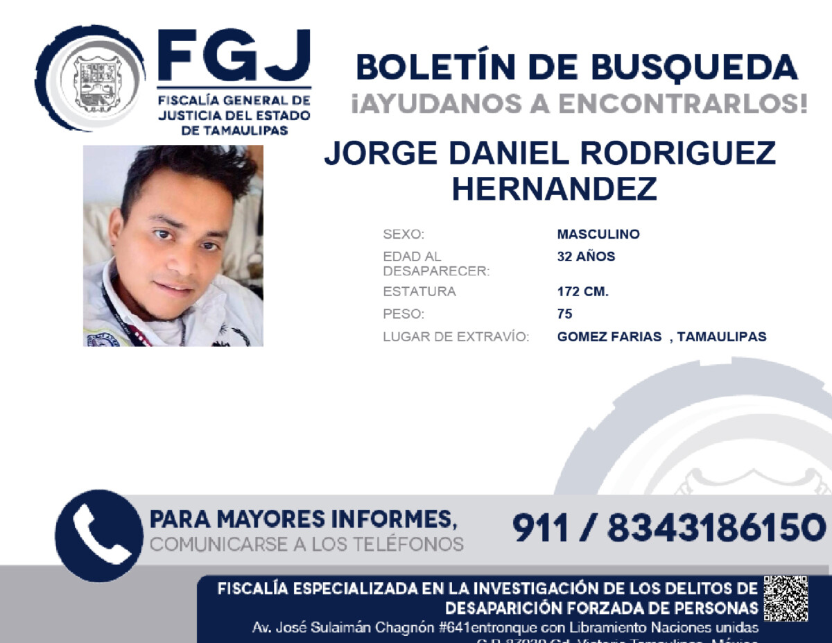 Boletin de Busqueda Jorge Daniel