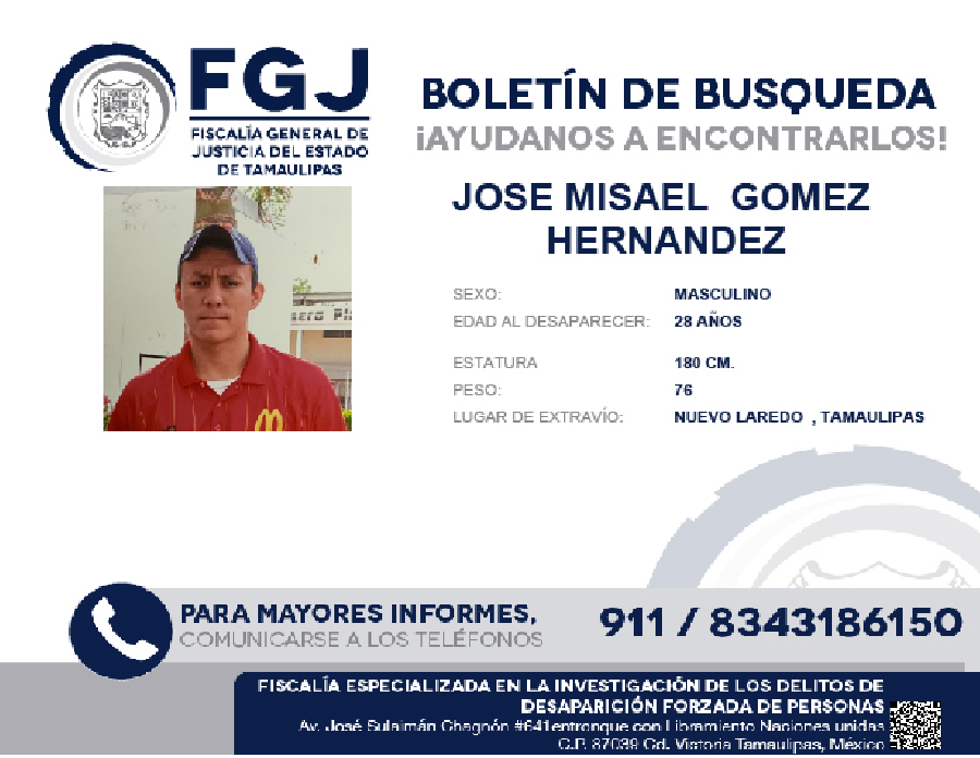 Boletin de Busqueda Jose Misael