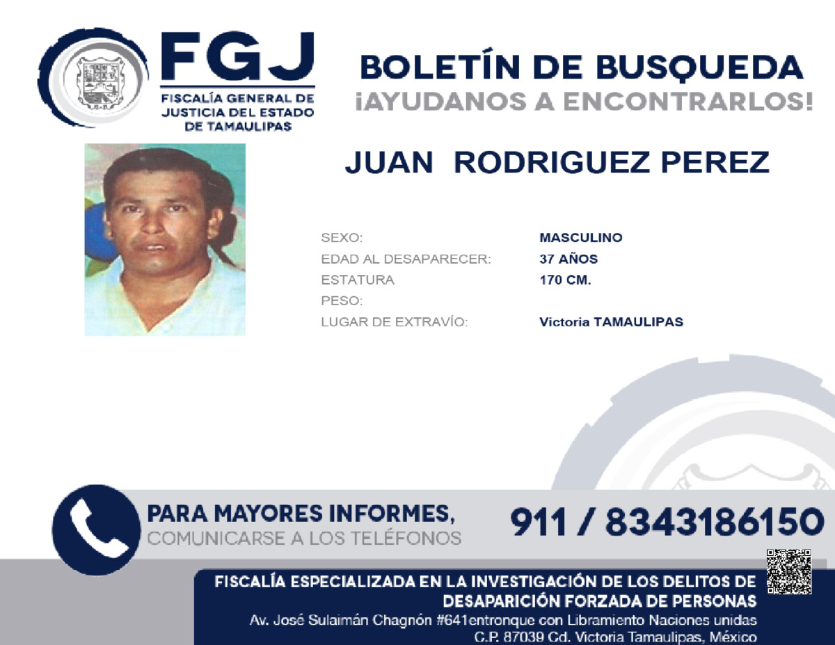 Boletín de Búsqueda Juan Rodriguez