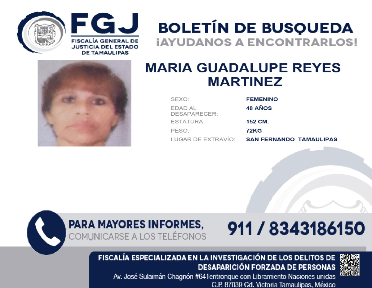 Boletin de Busuqeda Maria Guadalupe