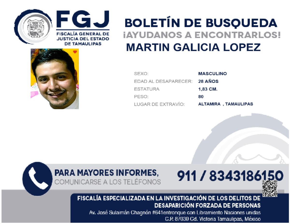 Boletín Búsqueda Martín Galicia