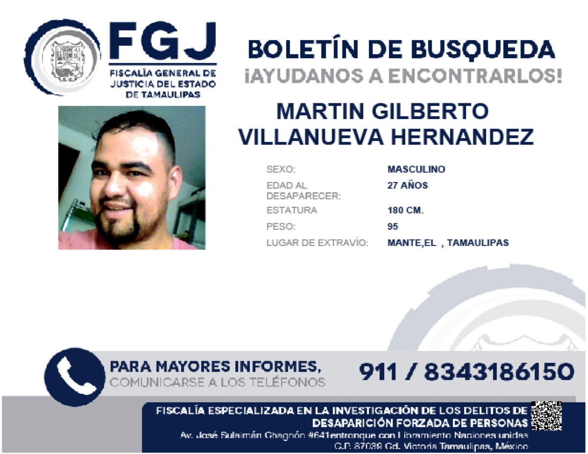 Boletin de Busqueda Martin gilberto