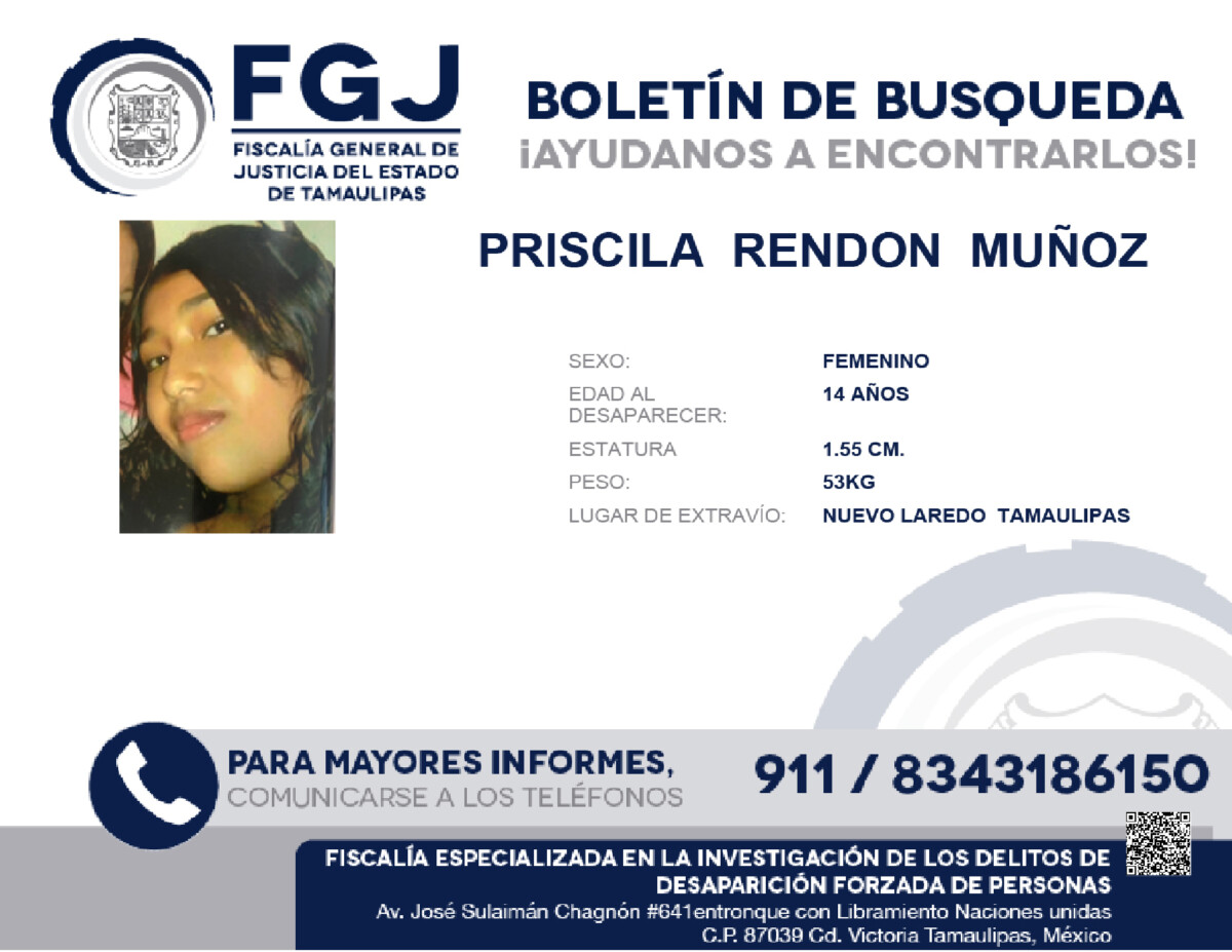 Boletin de Búsqueda Priscila