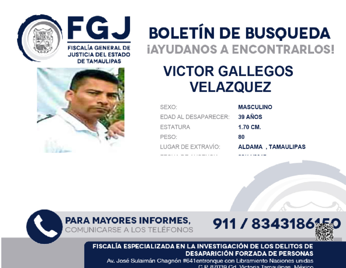 Boletin de Busqueda Victor