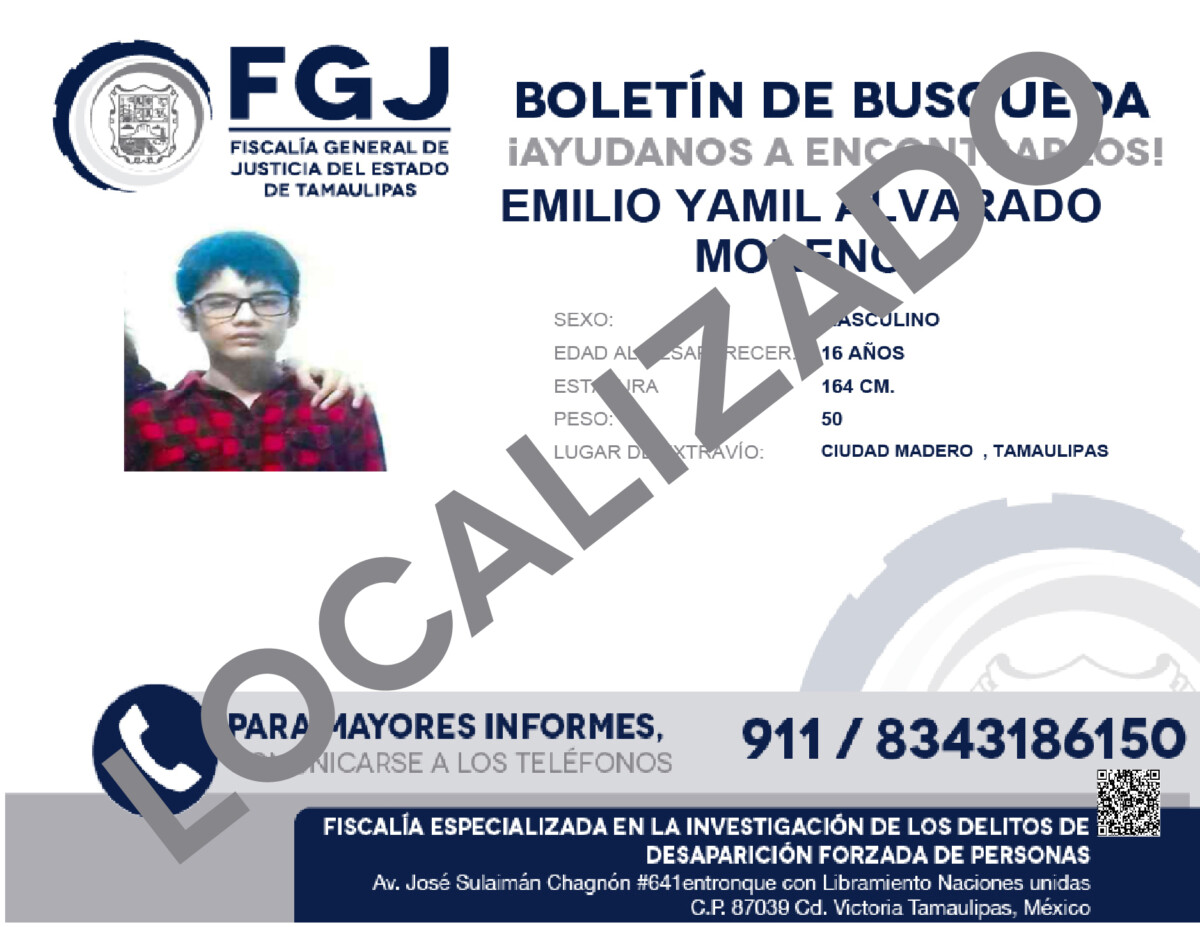 Boletin de Busqueda Yamil Alvarado Moreno