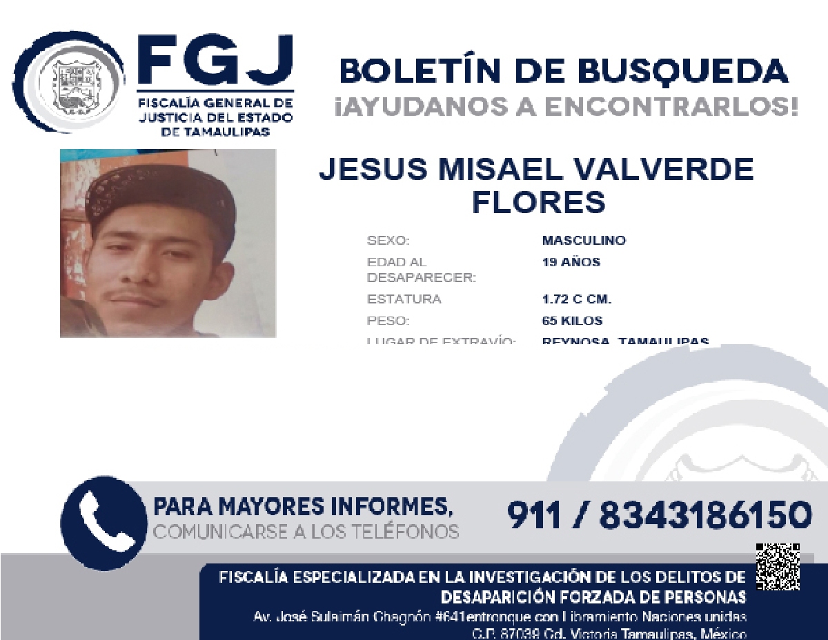 Boletin de Busqueda Jesus Misael