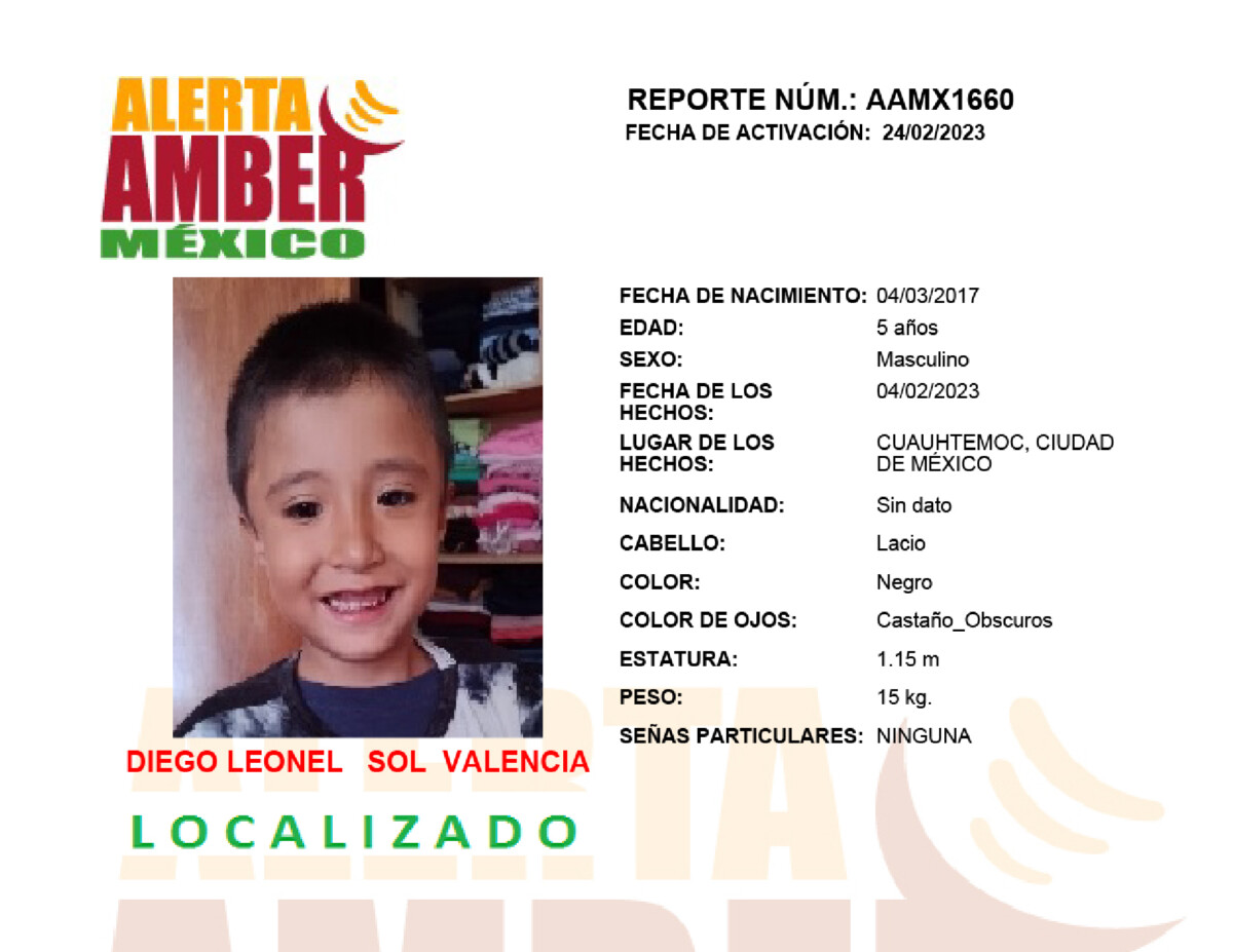 Alerta Amber Diego Leonel