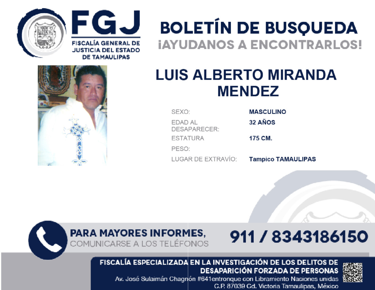 Boletin de Busqueda Luis Alberto