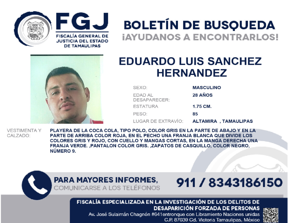 Boletin de Busqueda Eduardo Luis