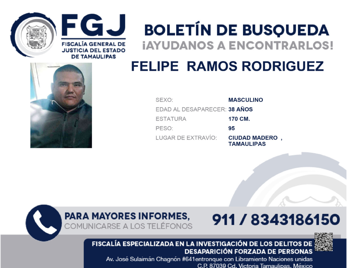 Boletin de Busqueda Felipe Ramos