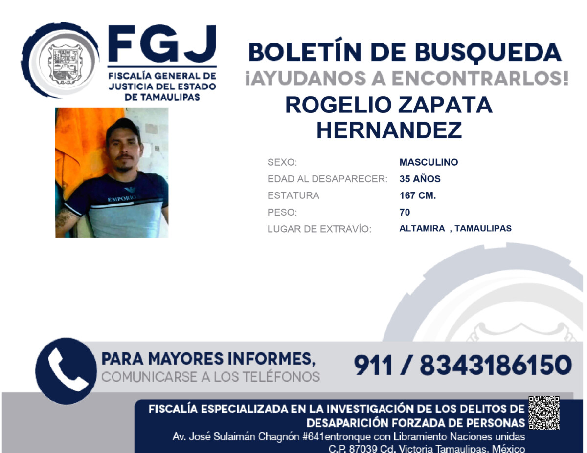 Boletin de Busqueda Rogelio