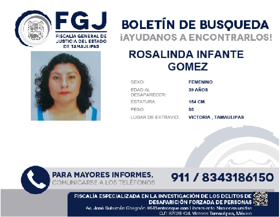 Boletin de Búsqueda Rosalinda