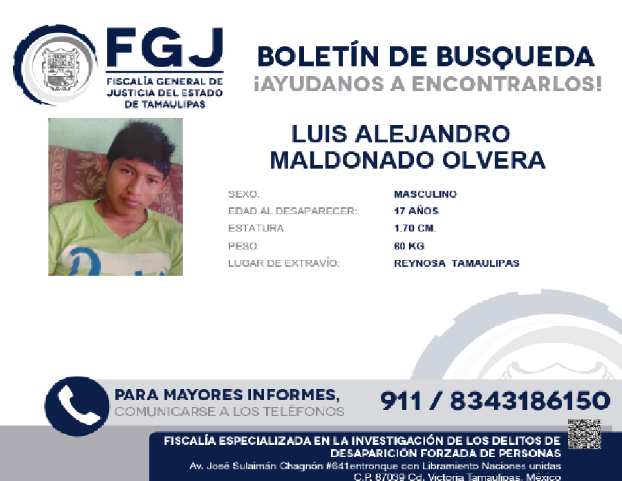 Boletin de Busqueda Luis Alejandro