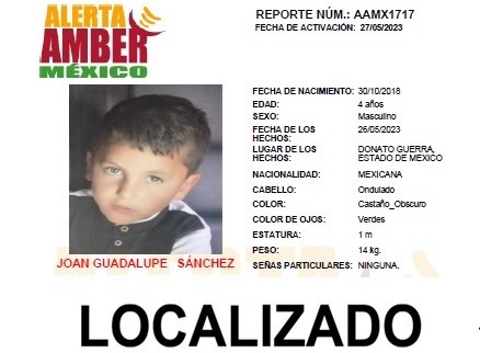 Alerta Amber Joan Guadalupe